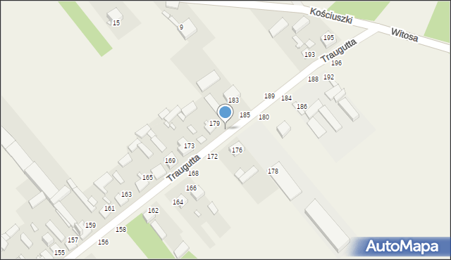 Wąsosz Dolny, Traugutta Romualda, gen., 181, mapa Wąsosz Dolny