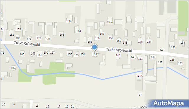 Wierzbin, Trakt Królewski, 149, mapa Wierzbin