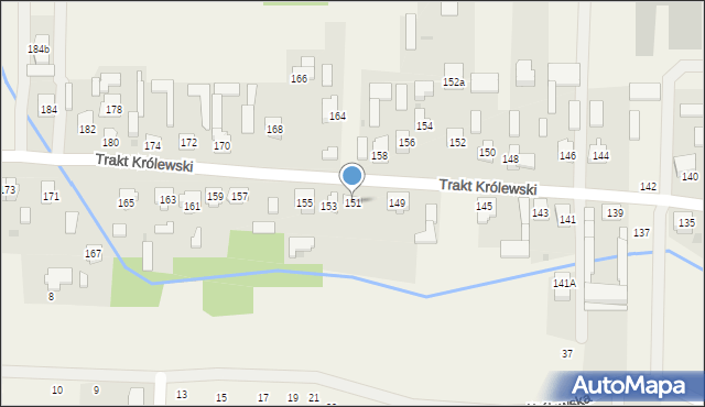 Wierzbin, Trakt Królewski, 151, mapa Wierzbin