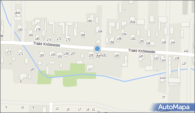 Wierzbin, Trakt Królewski, 153, mapa Wierzbin