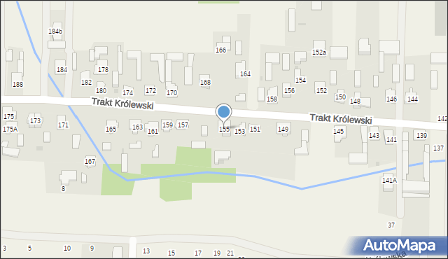 Wierzbin, Trakt Królewski, 155, mapa Wierzbin