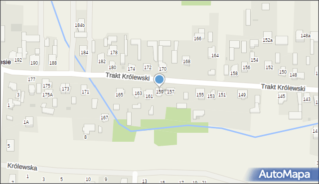 Wierzbin, Trakt Królewski, 159, mapa Wierzbin