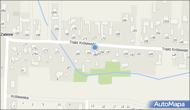 Wierzbin, Trakt Królewski, 161, mapa Wierzbin