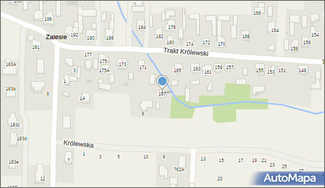 Wierzbin, Trakt Królewski, 167, mapa Wierzbin