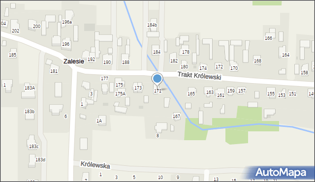 Wierzbin, Trakt Królewski, 171, mapa Wierzbin