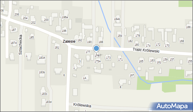 Wierzbin, Trakt Królewski, 175, mapa Wierzbin