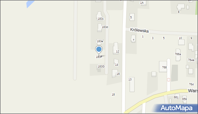 Wierzbin, Trakt Królewski, 183F, mapa Wierzbin