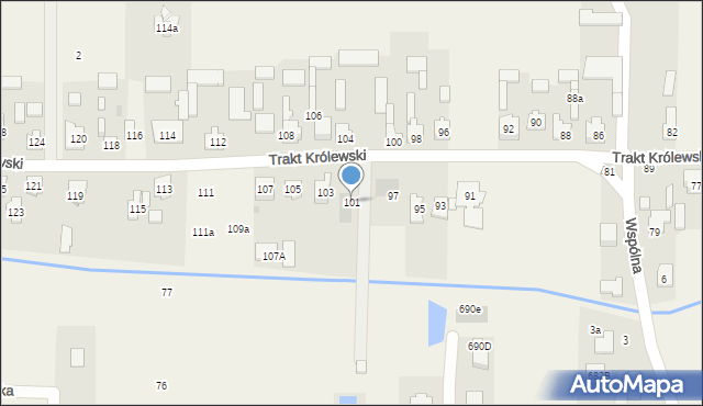 Wojcieszyn, Trakt Królewski, 101, mapa Wojcieszyn