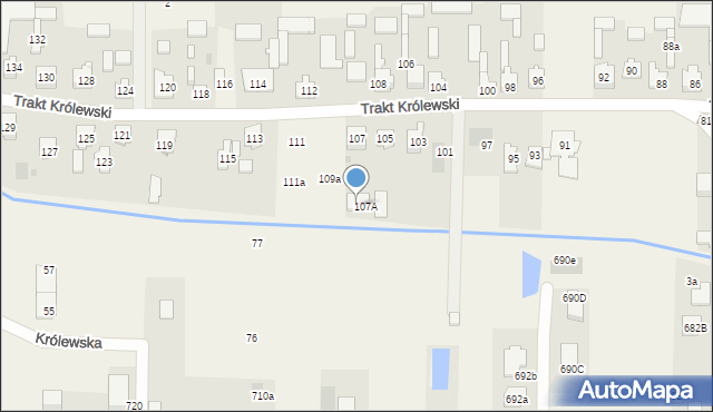 Wojcieszyn, Trakt Królewski, 109, mapa Wojcieszyn