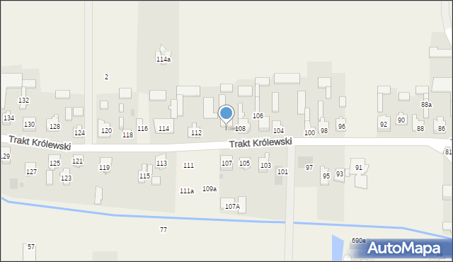 Wojcieszyn, Trakt Królewski, 110, mapa Wojcieszyn