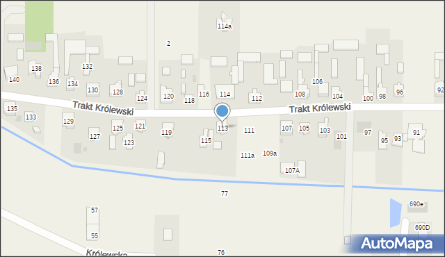 Wojcieszyn, Trakt Królewski, 113, mapa Wojcieszyn