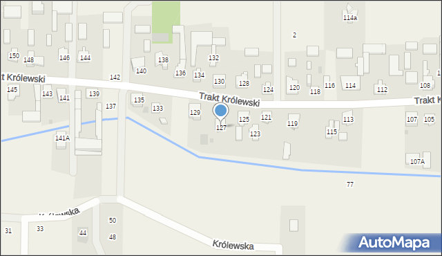 Wojcieszyn, Trakt Królewski, 127, mapa Wojcieszyn