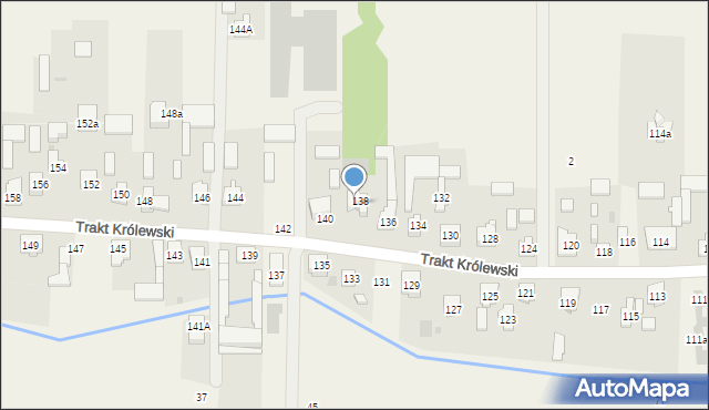 Wojcieszyn, Trakt Królewski, 138a, mapa Wojcieszyn