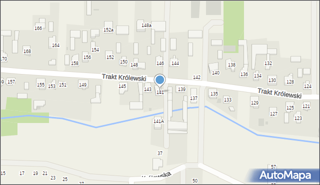 Wojcieszyn, Trakt Królewski, 141, mapa Wojcieszyn