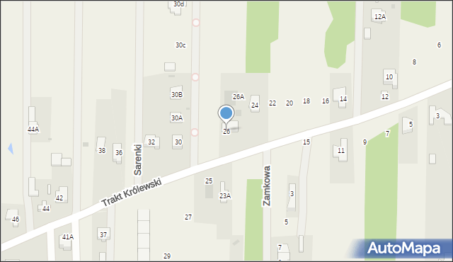 Wojcieszyn, Trakt Królewski, 26, mapa Wojcieszyn