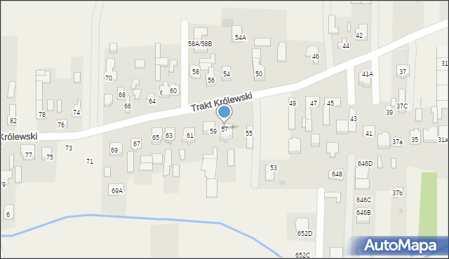 Wojcieszyn, Trakt Królewski, 57, mapa Wojcieszyn