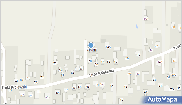 Wojcieszyn, Trakt Królewski, 58a, mapa Wojcieszyn