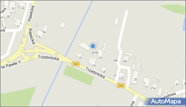 Wołów, Trzebnicka, 17, mapa Wołów