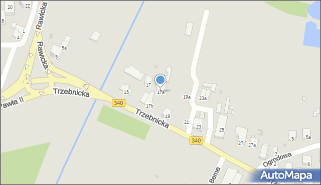 Wołów, Trzebnicka, 17a, mapa Wołów