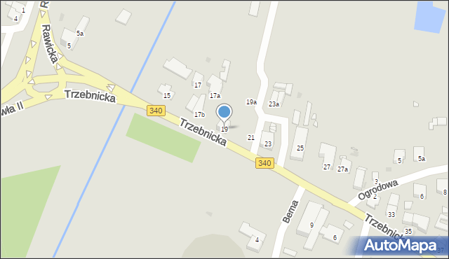 Wołów, Trzebnicka, 19, mapa Wołów