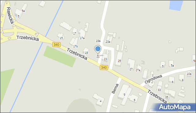 Wołów, Trzebnicka, 21, mapa Wołów