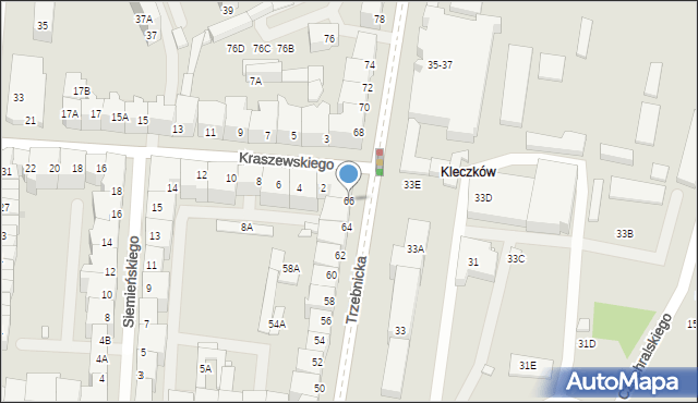 Wrocław, Trzebnicka, 66, mapa Wrocławia