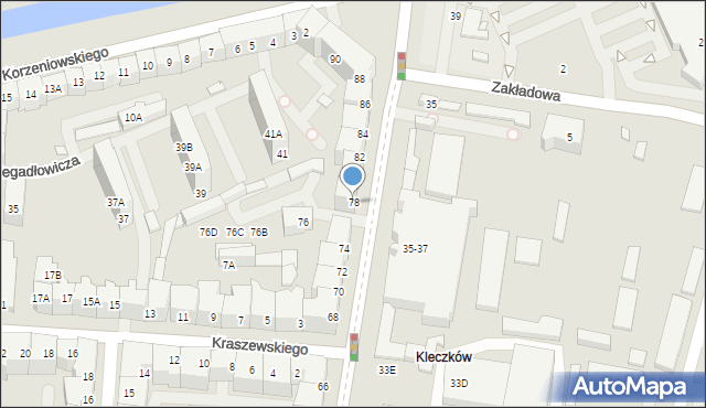 Wrocław, Trzebnicka, 78, mapa Wrocławia