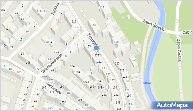 Wrocław, Traugutta Romualda, gen., 129, mapa Wrocławia