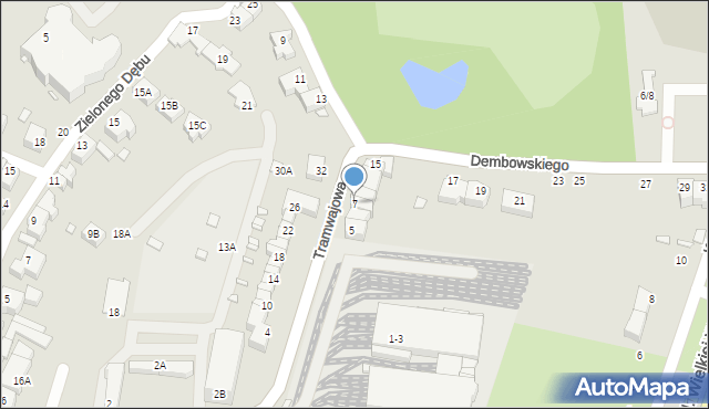 Wrocław, Tramwajowa, 7, mapa Wrocławia