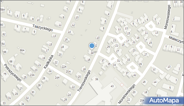 Wrocław, Trentowskiego Bronisława, 14, mapa Wrocławia