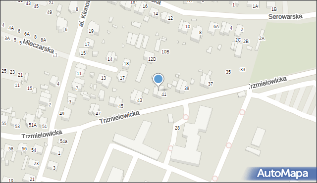 Wrocław, Trzmielowicka, 41A, mapa Wrocławia