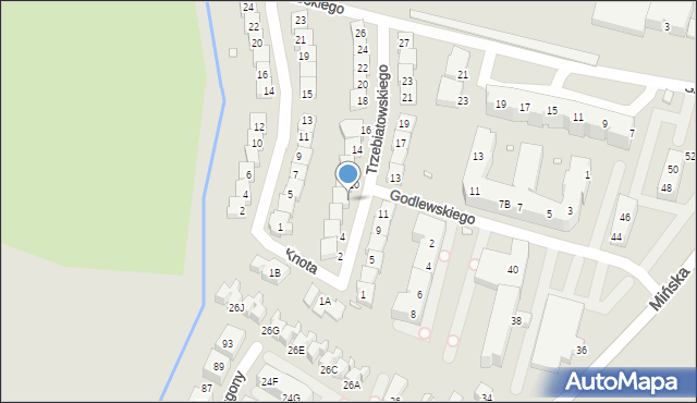 Wrocław, Trzebiatowskiego Włodzimierza, 8, mapa Wrocławia