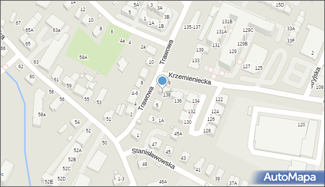 Wrocław, Trawowa, 7, mapa Wrocławia