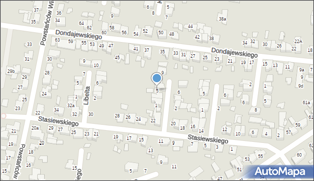 Września, Traugutta Romualda, gen., 5, mapa Wrześni