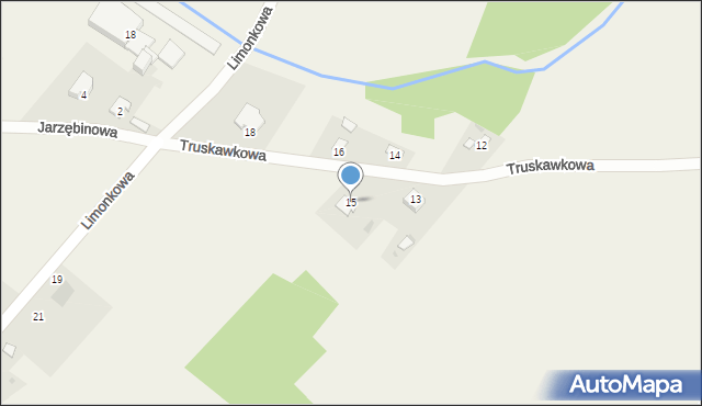 Wymysły, Truskawkowa, 15, mapa Wymysły