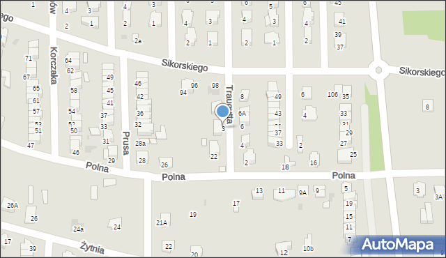 Wyszków, Traugutta Romualda, gen., 3, mapa Wyszków