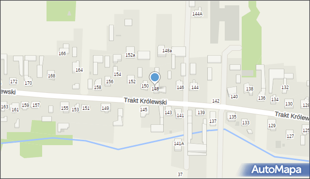 Zalesie, Trakt Królewski, 148, mapa Zalesie