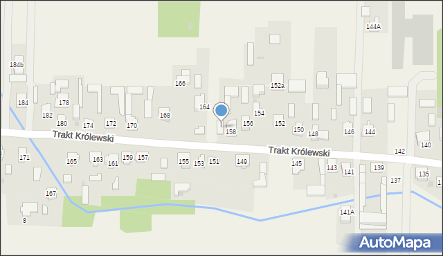 Zalesie, Trakt Królewski, 160, mapa Zalesie