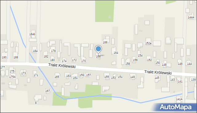 Zalesie, Trakt Królewski, 168, mapa Zalesie