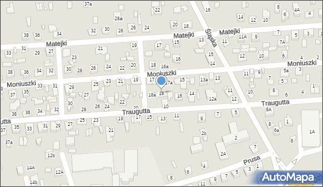 Zamość, Traugutta Romualda, gen., 18, mapa Zamościa