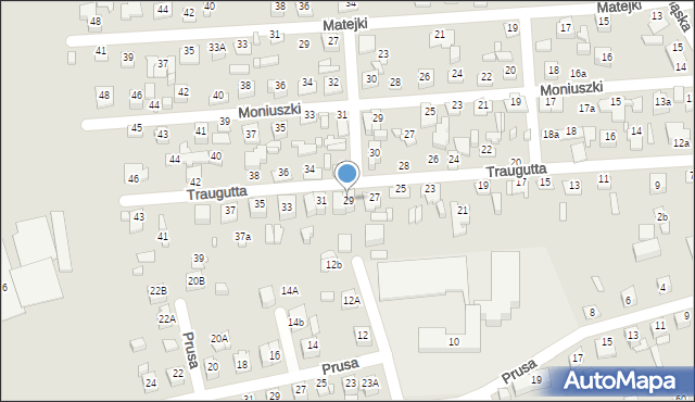 Zamość, Traugutta Romualda, gen., 29, mapa Zamościa