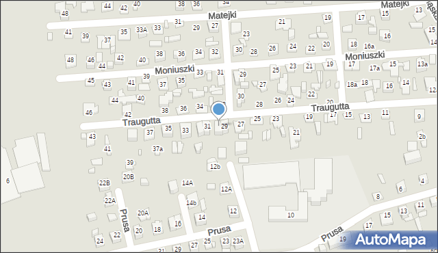 Zamość, Traugutta Romualda, gen., 29A, mapa Zamościa