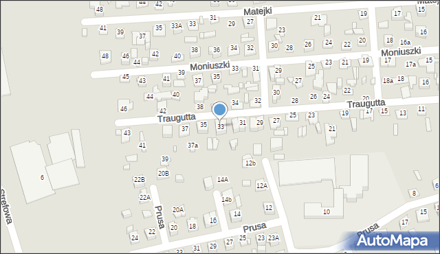 Zamość, Traugutta Romualda, gen., 33, mapa Zamościa