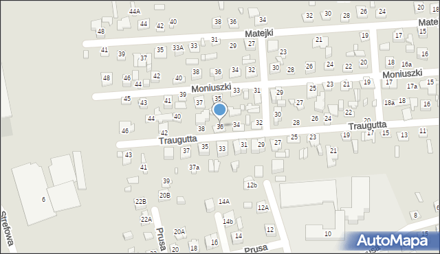 Zamość, Traugutta Romualda, gen., 36, mapa Zamościa