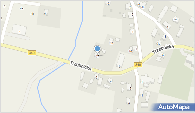 Zawonia, Trzebnicka, 17, mapa Zawonia