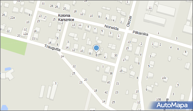 Zduńska Wola, Traugutta Romualda, gen., 6, mapa Zduńska Wola