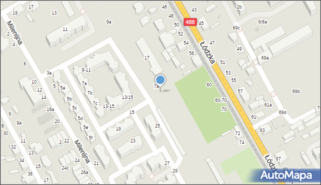 Zgierz, Traugutta Romualda, gen., 7b, mapa Zgierz