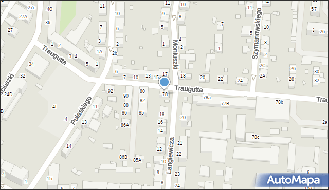 Zgorzelec, Traugutta Romualda, gen., 78, mapa Zgorzelec