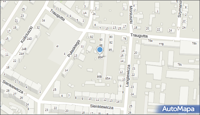 Zgorzelec, Traugutta Romualda, gen., 86A, mapa Zgorzelec