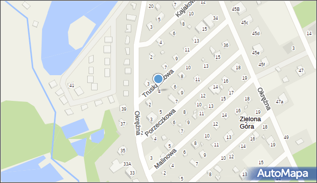 Zielona Góra, Truskawkowa, 4, mapa Zielona Góra